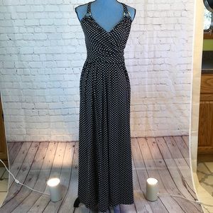 Vince Camuto polka dot X back maxi dress
